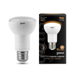 Gauss Лампа R63 9W 660lm 3000K E27 LED 106002109