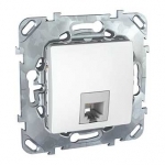 Купить SE Unica Белый Розетка ТЛФ 1-ая 4 контакта MGU5.492.18ZD