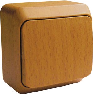 Купить Systeme Electric Этюд наруж Дача Темный бук Выключатель 1-клавишный(сх.1)