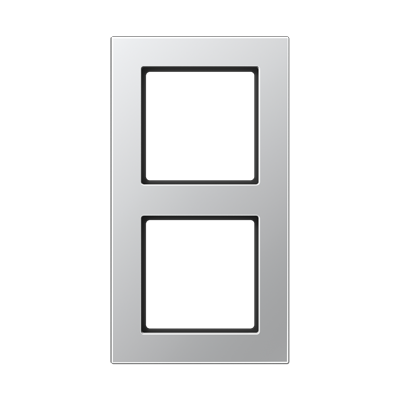 JUNG A550 Алюминий Рамка 2-ая для вертикальной и горизонтальной установки A5582BFAL