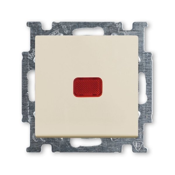 ABB BJB Basic 55 Беж Переключатель 1-клавишный с подсветкой и N-клеммой 2CKA001012A2150