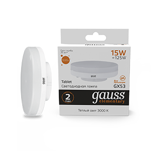 Gauss Лампа Elementary GX53 15W 1020lm 3000K LED 83815