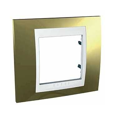 Купить SE Unica Хамелеон Золото/Бел Рамка 1-ая MGU66.002.804