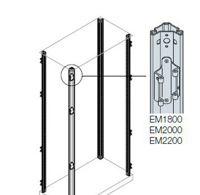 ABB Стойки каркаса шкафа с петлями H=2000мм (4шт) EM2000
