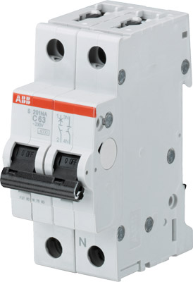 ABB Выключатель автоматический 1P+N S201 C2NA 2CDS251103R0024 ABB Выключатель автоматический 1P+N S201 C2NA 2CDS251103R0024