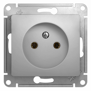 Купить Systeme Electric Glossa Алюминий Розетка б/з