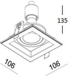 Купить Quest Light Светильник встраиваемый, поворотный, белый, под лампу GU10, IP20 DEEP 81 white
