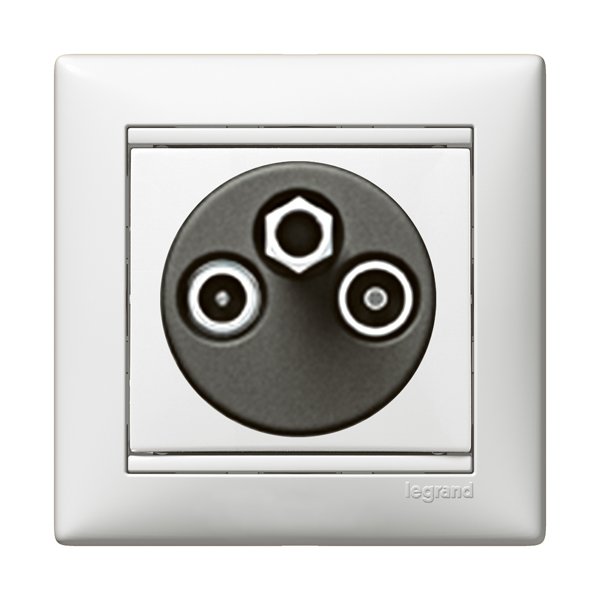 Legrand Valena Бел Розетка TV- FM-SAT единственная 5-2400 МГц 1,5 дБ 774435