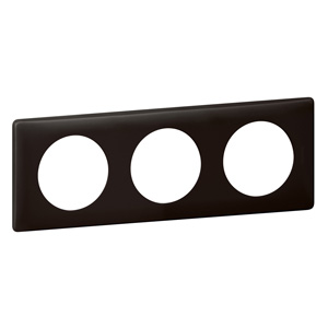 Купить Legrand Celiane2 Перкаль черная Рамка 3-ая (2+2+2 мод) 066743