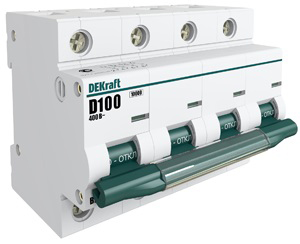 Купить Dekraft Автоматический выключатель 4Р 100А х-ка С ВА-201 10кА 13012DEK