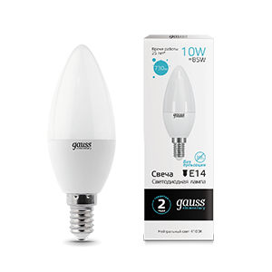 Gauss Лампа Elementary Свеча 10W 730lm 4100K Е14 LED 33120