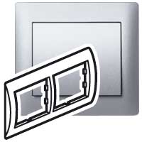 Купить Legrand Galea Life Алюминий Рамка 2-я, горизонтальная 771302