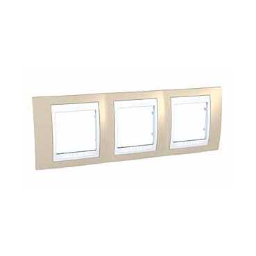 Купить SE Unica Хамелеон Песчаный/Бел Рамка 3-ая горизонтальная MGU6.006.867