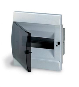 ABB Unibox Бокс встраиваемый белый 12мод. c дымчатой дв. IP40 (с клеммным блоком) 1SL0511A06