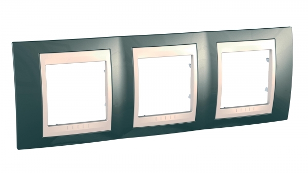 SE Unica Хамелеон Шампань/Беж Рамка 3-ая горизонтальная MGU6.006.524
