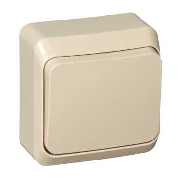 Купить Systeme Electric Этюд наруж Крем Выключатель 1-клавишный