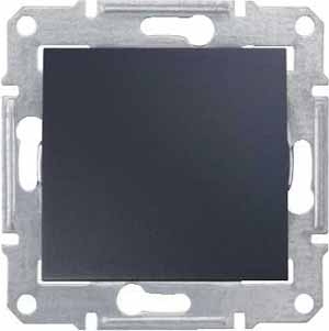 Купить SE Sedna Графит Переключатель 1-клавишный 10A, 250В (сх.6) SDN0400170