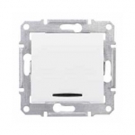 Купить SE Sedna Бел Выключатель 1-клавишный с подсветкой 10А (сх.1) SDN1400121