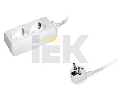Купить IEK Удлинитель У02 2 места 2Р+РЕ/3 метра 3х1мм2 16А/250