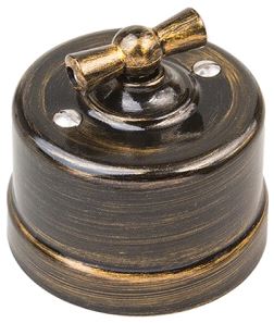 BIRONI Лизетта Пластик Бронза Выключатель 2-кл B1-202-25