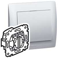 Legrand PRO 21 Мех Выключатель 2-х клавишный с подсветкой 775825