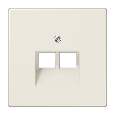 JUNG LS 990 Бежевая Накладка 2-ой наклонной ТЛФ/комп розетки LS969-2UA