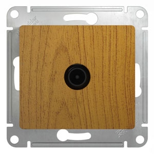 Systeme Electric Glossa Дерево Дуб Розетка TV проходная 4DB