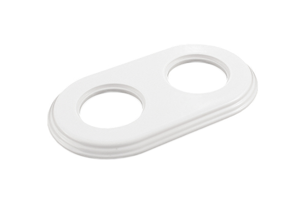 BIRONI Шедель Керамика Белый Рамка 2-ая (скрытый и накладной монтаж) BF2-620-01