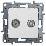 Купить Legrand Etika Белый Розетка TV/SAT 2-х кабельная 672257