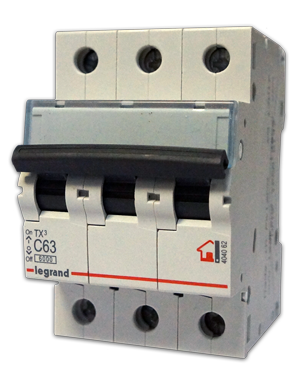 Купить Legrand TX3 Автоматический выключатель 3P 10A (С) 6000 404054