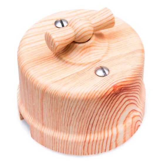 BIRONI Лизетта Пластик Карельская сосна Выключатель 2-кл B1-202-13