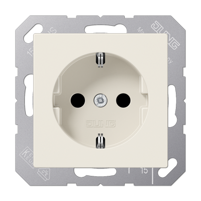 JUNG AS 500 Бежевая Розетка с/з безвинт. зажим A1520
