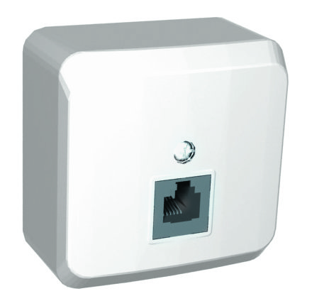 Купить Systeme Electric Этюд наруж Бел Розетка ТЛФ 1-ая