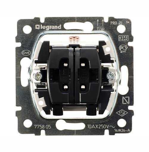 Купить Legrand PRO 21 Мех Выключатель 2-х клавишный 775805
