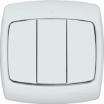 Купить SE Wessen Рондо Бел Выключатель 3-клавишный 10А (в сборе) VS05U-321-BI