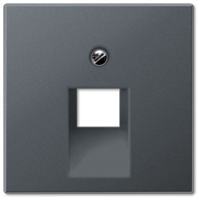 JUNG A 500 Антрацит Накладка 1-ой наклонной ТЛФ/комп розетки A569-1BFPLUAANM