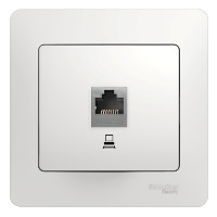 Купить Systeme Electric Glossa Бел Розетка компьютерная RJ45 кат.5E