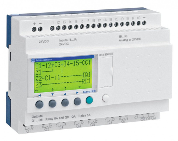 SE Zelio Logic Интеллектуальное реле 26 I/O 24V (DC) SR3B261BD