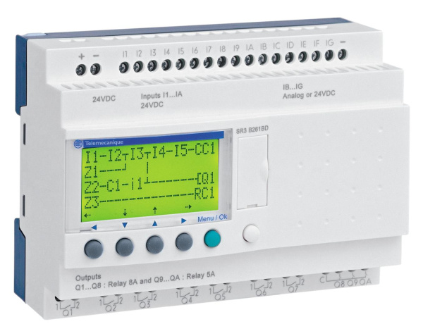 Купить SE Zelio Logic Интеллектуальное реле 26 I/O 24V (DC) SR3B261BD