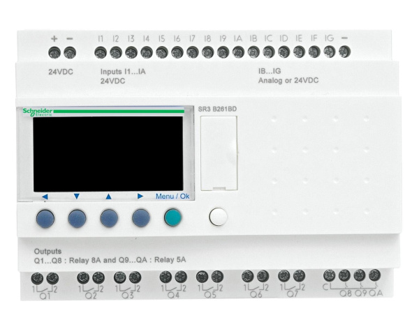 Купить SE Zelio Logic Интеллектуальное реле 26 I/O 24V (DC) SR3B261BD