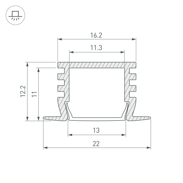 Купить Arlight Профиль PDS-F-2000 ANOD Brown Deep (Алюминий) 017653