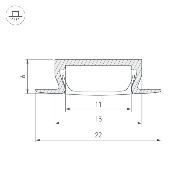 Купить Arlight Профиль MIC-F-2000 ANOD Champan (Алюминий) 015038