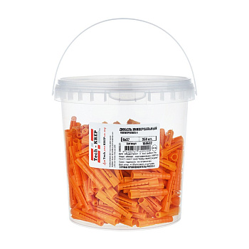 Tech-Krep Дюбель универсальный 6х37 (полипропилен) (350 шт) - ведро 104642