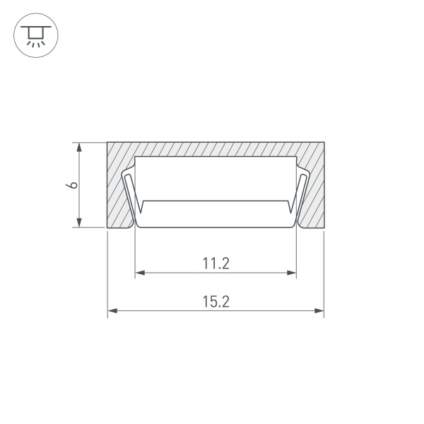 Купить Arlight Профиль MIC-3000 ANOD (Алюминий) 029763