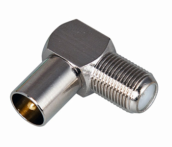 Переход гнездо F - штекер TV угловой Rexant 05-4311