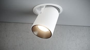 Quest Light Светильник встраиваемый, поворотный, белый с черной вставкой, LED 12w 3000K 810lm, IP20 TECHNO MINI white/black