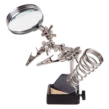 Держатель "третья рука" с лупой х2.5 Rexant 12-0252