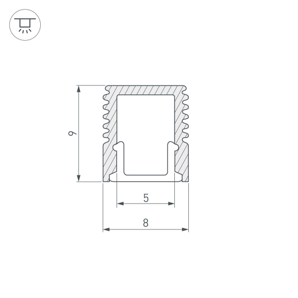 Купить Arlight Профиль SL-MINI-8-2000 ANOD (Алюминий) 019322