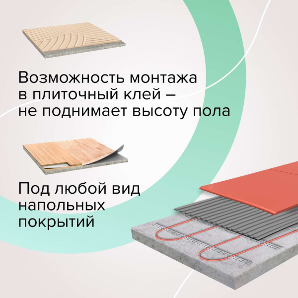 Купить Нагревательная секция для теплого пола CALEO CABLE 18W 70м