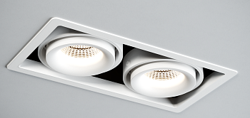 Quest Light Светильник встраиваемый, поворотный, белый, под лампу GU10, IP20 CASTLE 2 LD white